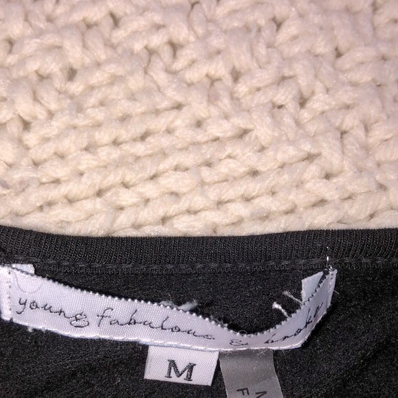 Young Fabulous and Broke black knit pants jumpsuit size medium - Picture 6 of 10